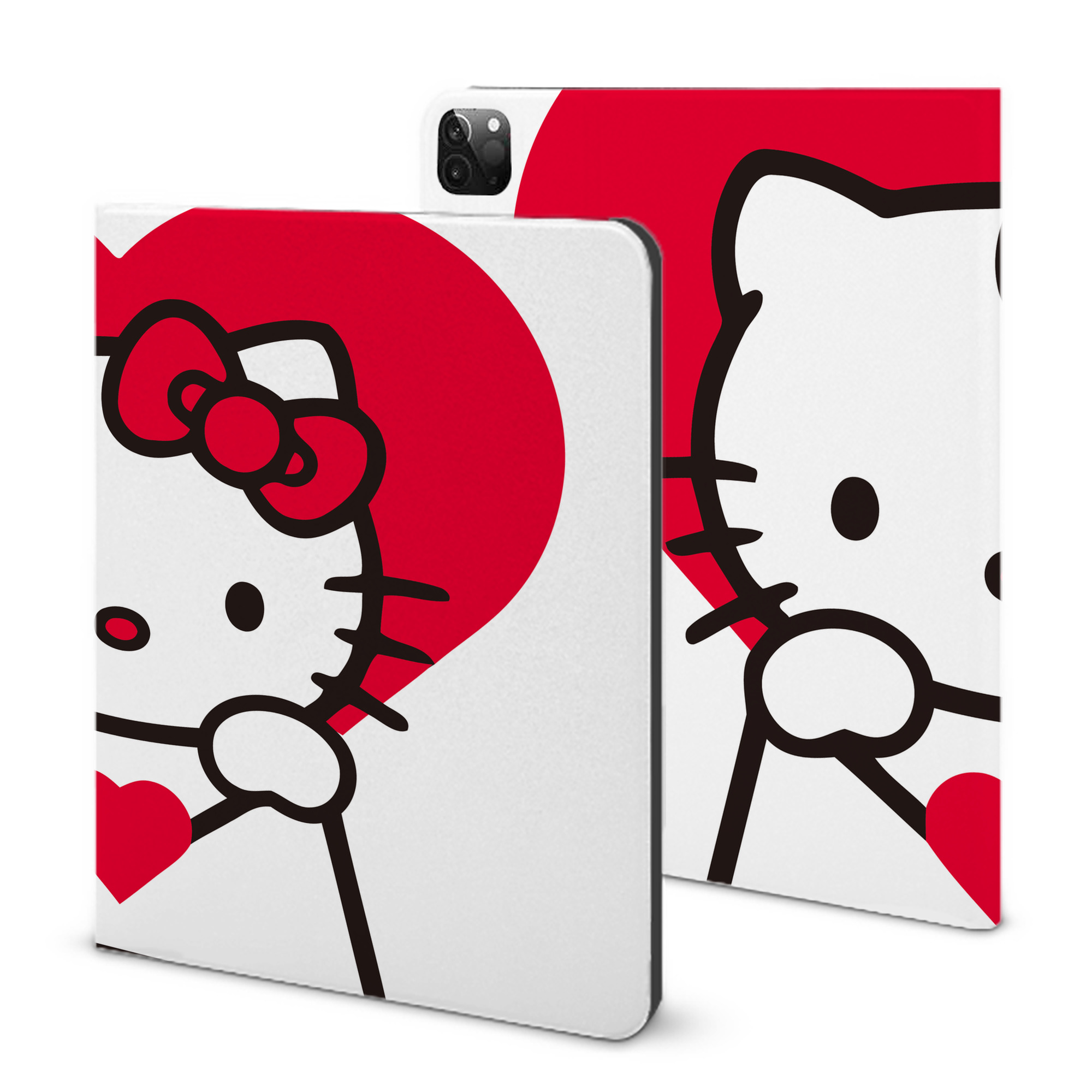 （画像用） Hello Kitty ハローキティ IPadケース ペンホルダー付き ブックスタイルデザイン